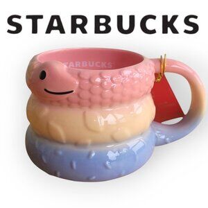 Starbucks Lunar New Year 14oz Snake Ceramic Mug NWT Limited Edition Collectible